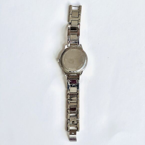 Fossil Watch Jesse Stainless Steel Rhinestone Womens Watch Pink Mother of Pearl - Picture 5 of 7